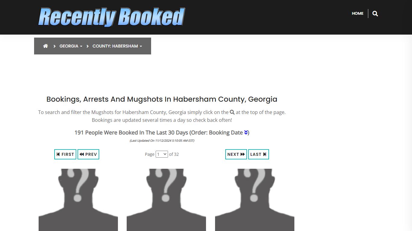 Bookings, Arrests and Mugshots in Habersham County, Georgia