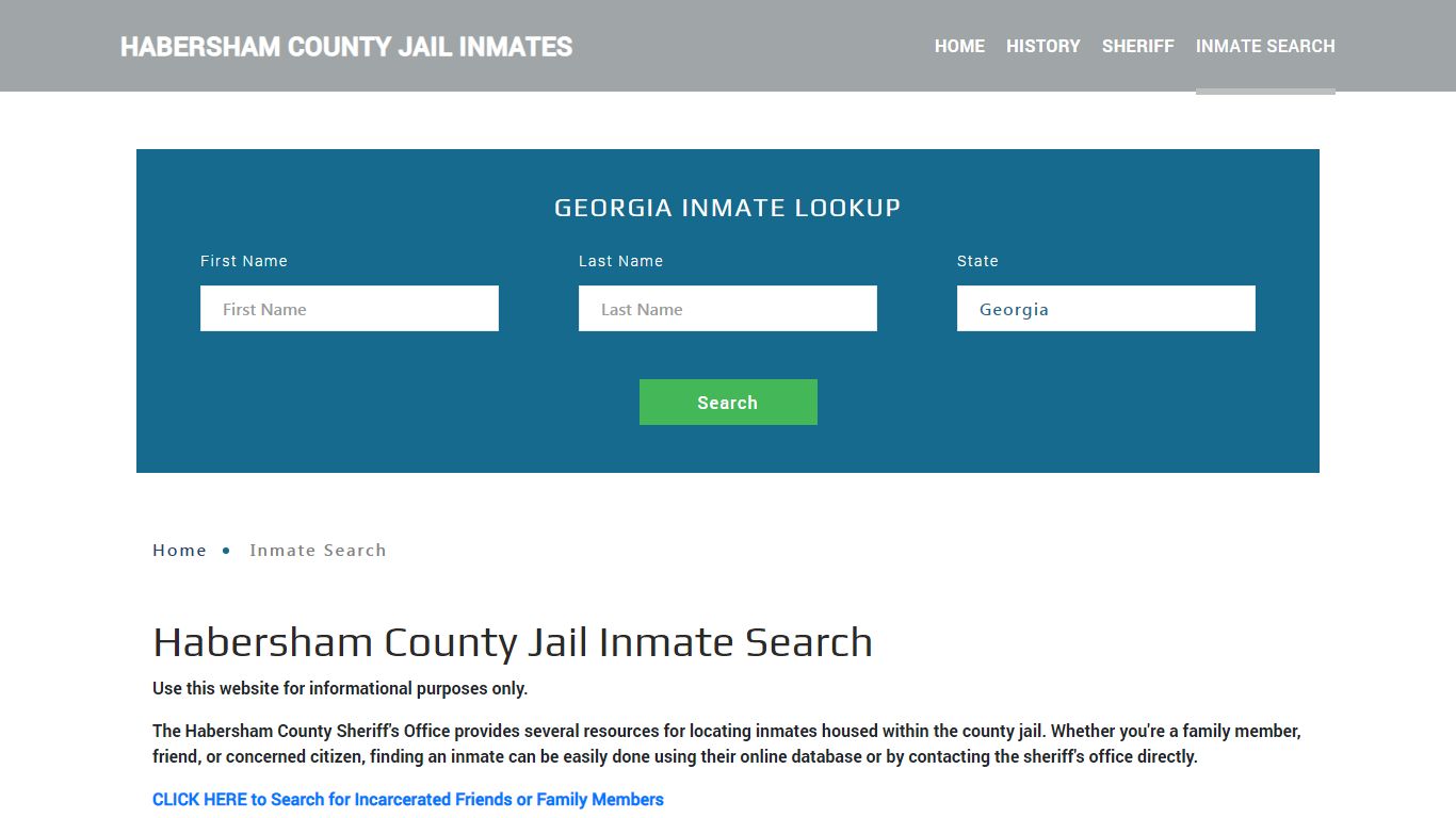 Habersham County, GA Detainee Lookup