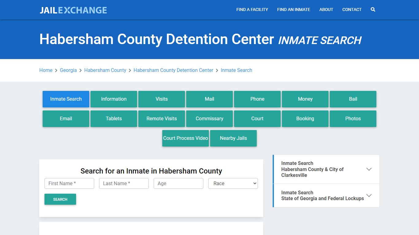 Habersham County Detention Center Inmate Search - Jail Exchange