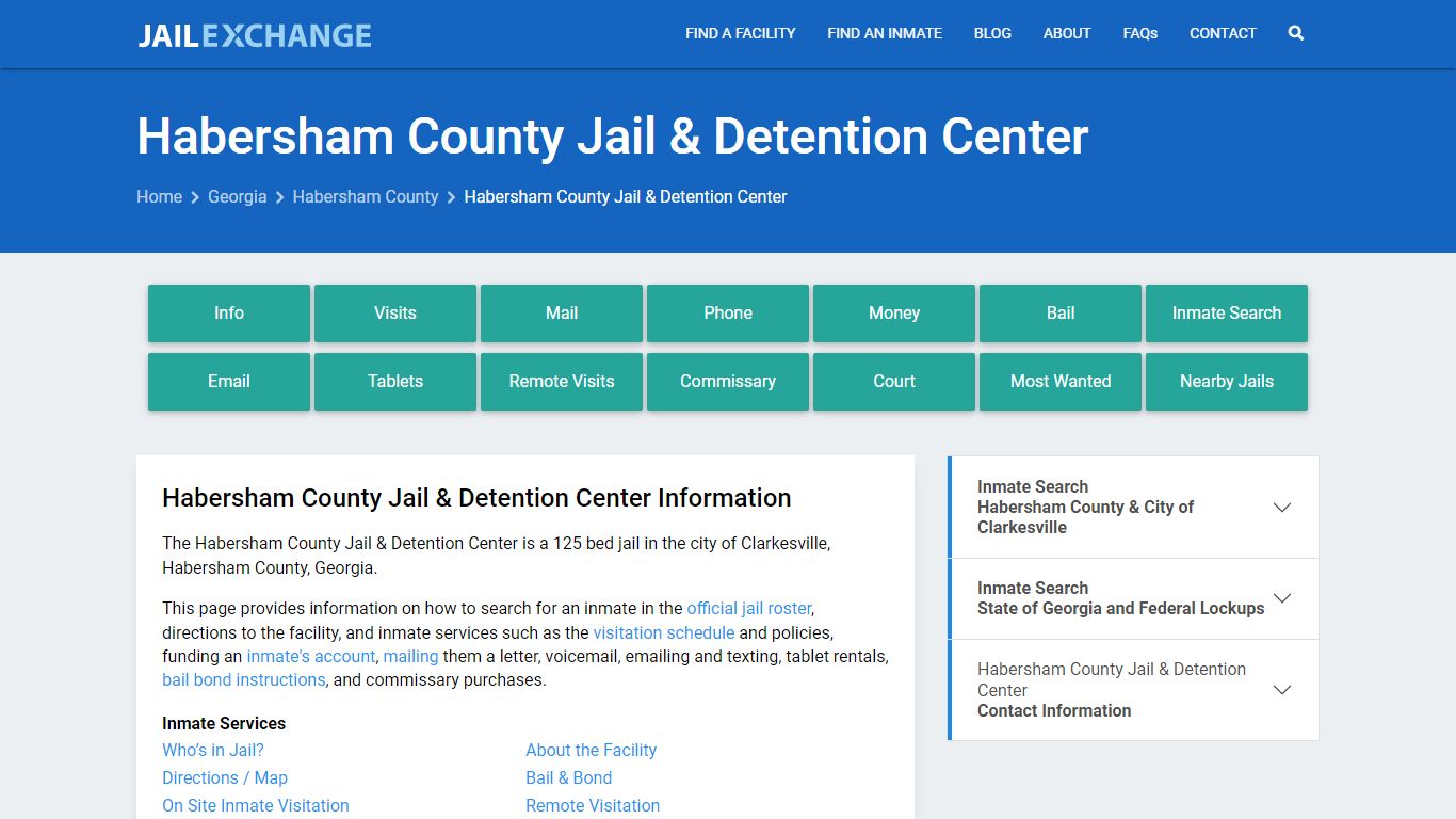 Habersham County Jail & Detention Center - Jail Exchange